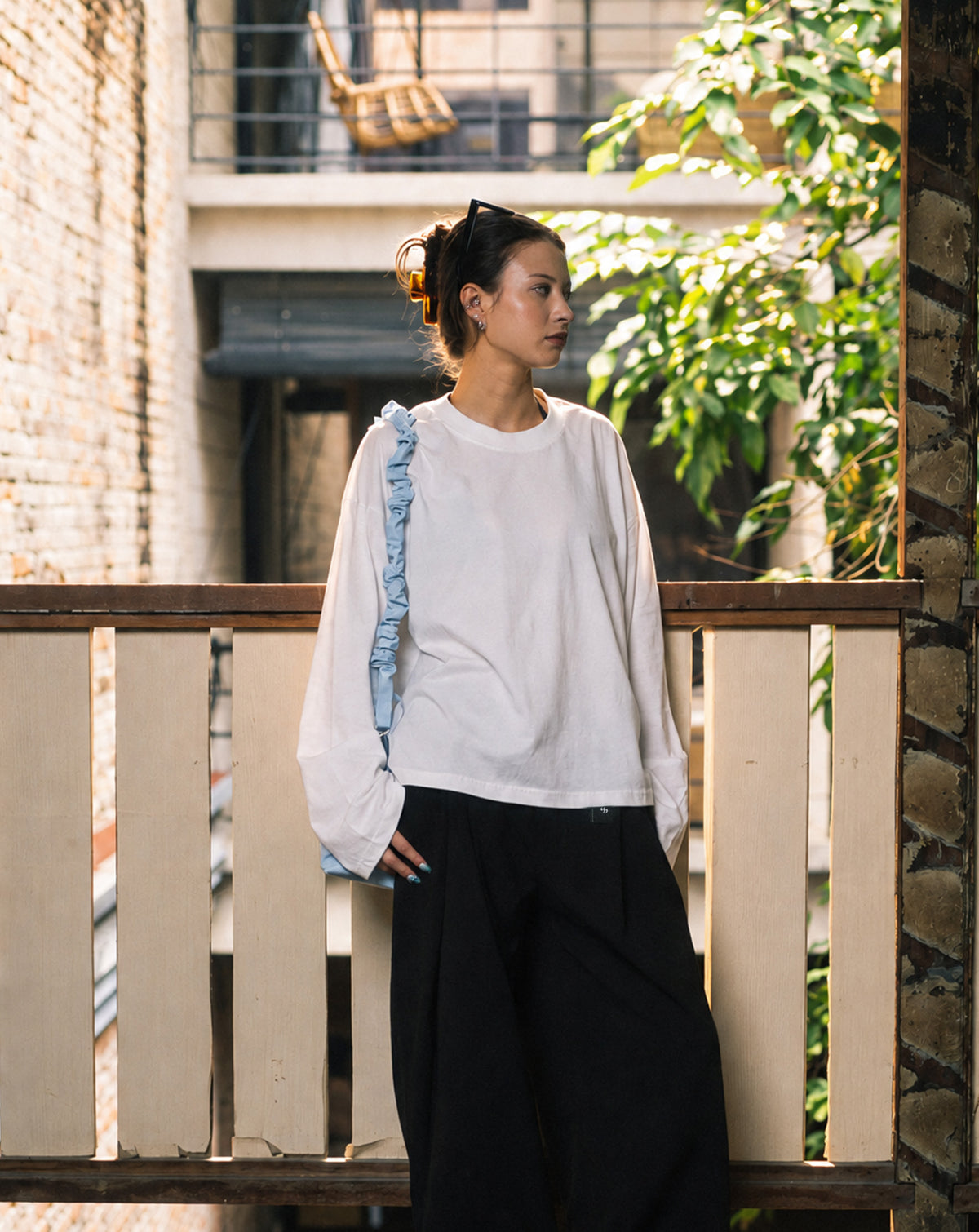 "ESC" Sheer LS Tee