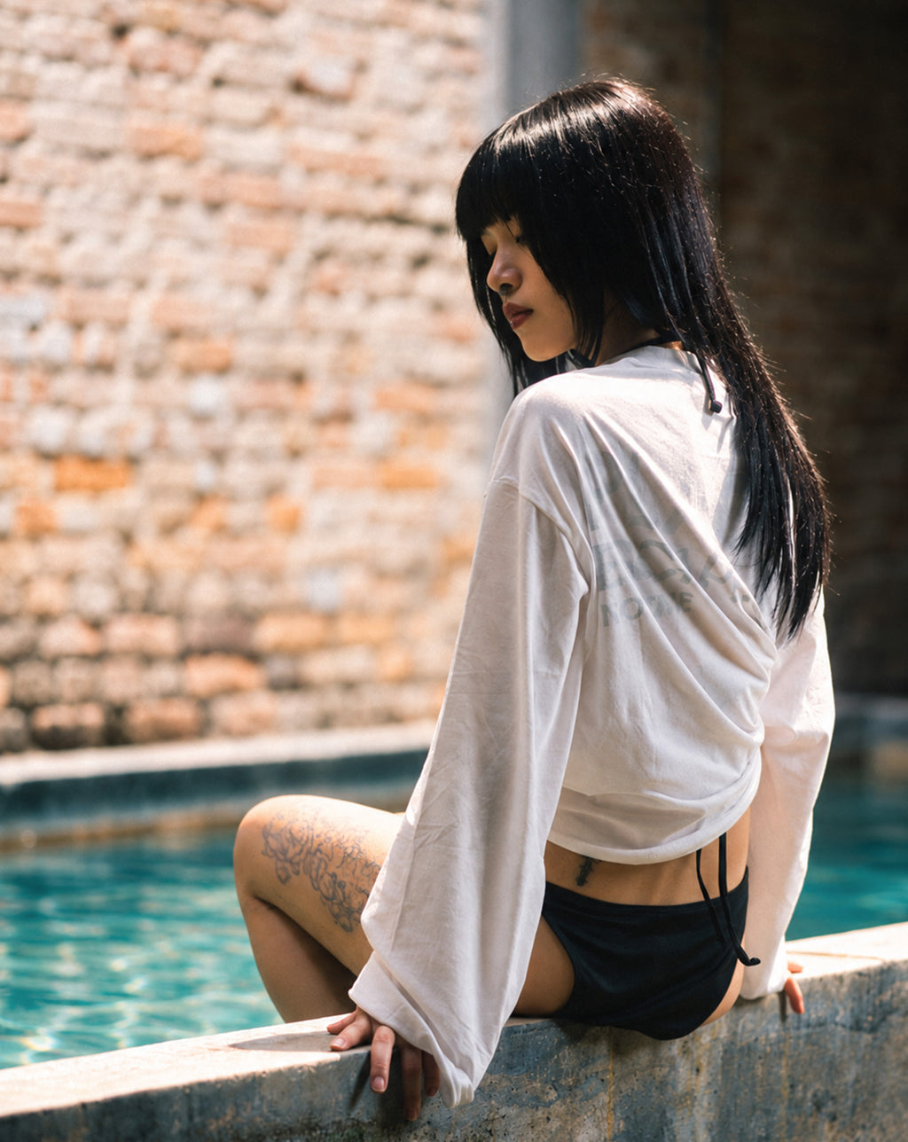 "ESC" Sheer LS Tee