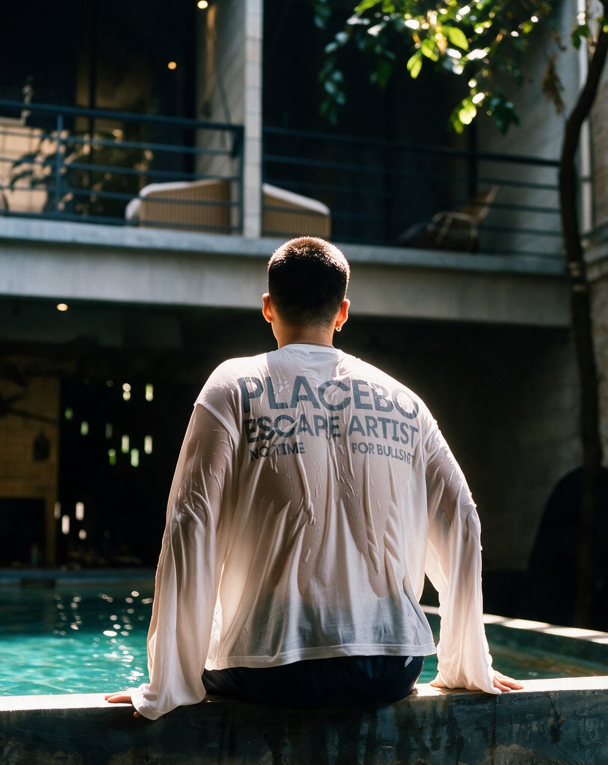 "ESC" Sheer LS Tee